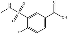 4-氟-3-(N-甲基磺酰胺基)苯甲酸 结构式