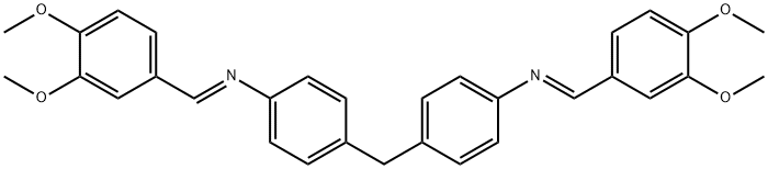 (3,4-dimethoxybenzylidene)(4-{4-[(3,4-dimethoxybenzylidene)amino]benzyl}phenyl)amine 结构式