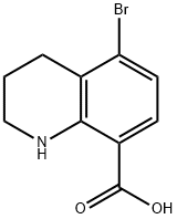 5-Bromo-1,2,3,4-tetrahydroquinoline-8-carboxylic acid 结构式