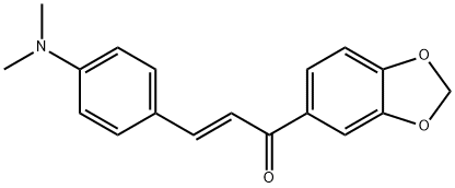 1-Benzo[1,3]dioxol-5-yl-3-(4-dimethylamino-phenyl)-propenone 结构式