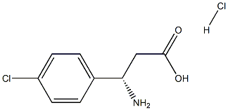 L-3-氨基-3-(4-氯苯基)丙酸盐酸盐 结构式