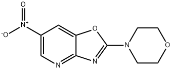 2-morpholino-6-nitrooxazolo[4,5-b]pyridine 结构式