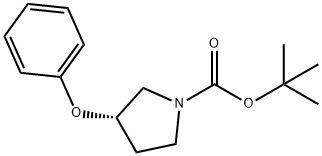 (S)-TERT-BUTYL 3-PHENOXYPYRROLIDINE-1-CARBOXYLATE 结构式