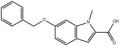 6-(benzyloxy)-1-methyl-1H-indole-2-carboxylic acid 结构式