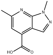 1,6-二甲基-1H-吡唑并[3,4-B]吡啶-4-羧酸 结构式