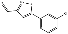 5-(3-氯苯基)异噁唑-3-甲醛 结构式