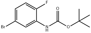 N-(5-溴-2-氟苯基)氨基甲酸叔丁酯 结构式