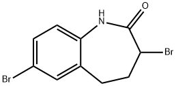 3,7-Dibromo-1,3,4,5-tetrahydro-benzo[b]azepin-2-one 结构式