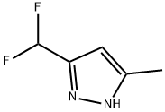 3-(二氟甲基)-5-甲基-1H-吡唑 结构式