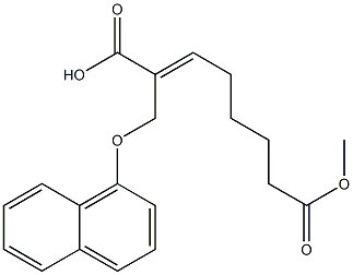 (E) -8-甲氧基-2-((萘-1-丙氧基)甲基)-8-氧基-2-烯酸 结构式