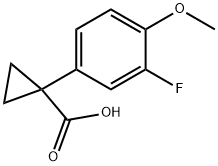 1-(3-氟-4-甲氧基苯基)环丙烷甲酸 结构式