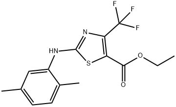 ethyl 2-[(2,5-dimethylphenyl)amino]-4-(trifluoromethyl)-1,3-thiazole-5-carboxylate 结构式