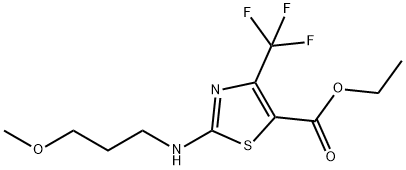 2-((3-甲氧基丙基)亚氨基)-4-(三氟甲基)-2,3-二氢噻唑-5-羧酸乙酯 结构式