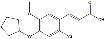 (E)-3-(2-氯-4-(环戊氧基)-5-甲氧基苯基)丙烯酸 结构式