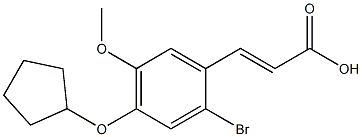 (E)-3-(2-溴-4-(环戊氧基)-5-甲氧基苯基)丙烯酸 结构式