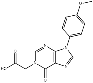 2-[9-(4-甲氧基苯基)-6-氧代-6,9-二氢-1H-嘌呤-1-基]乙酸 结构式