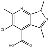 5-氯-1,3,6-三甲基-1H-吡唑并[3,4-B]吡啶-4-羧酸 结构式