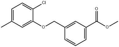 3-((2-氯-5-甲基苯氧基)甲基)苯甲酸甲酯 结构式