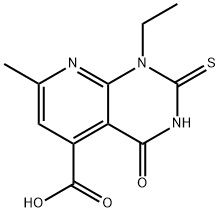 1-乙基-7-甲基-4-氧代-2-硫代-1,2,3,4-四氢吡啶并[2,3-D]嘧啶-5-羧酸 结构式