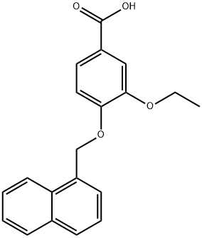 3-Ethoxy-4-(naphthalen-1-ylmethoxy)-benzoic acid 结构式