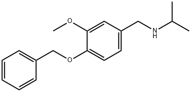 {[4-(benzyloxy)-3-methoxyphenyl]methyl}(propan-2-yl)amine 结构式