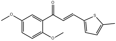 (2E)-1-(2,5-dimethoxyphenyl)-3-(5-methylthiophen-2-yl)prop-2-en-1-one 结构式