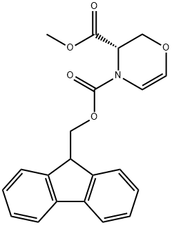 (S)-4-((9H-fluoren-9-yl)methyl) 3-methyl 2H-1,4-oxazine-3,4(3H)-dicarboxylate 结构式