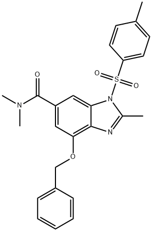 4-(苄氧基)-N,N,2-三甲基-1-甲苯磺酰基-1H-苯并[D]咪唑-6-甲酰胺 结构式