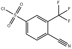 4-CYANO-3-(TRIFLUOROMETHYL)BENZENE-1-SULFONYL CHLORIDE 结构式