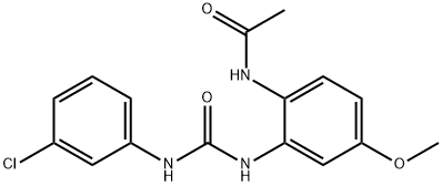 N-(2-{[(3-chlorophenyl)carbamoyl]amino}-4-methoxyphenyl)acetamide 结构式