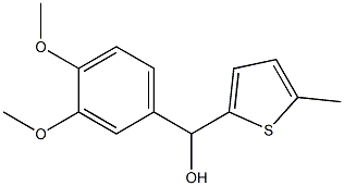 (3,4-DIMETHOXYPHENYL)(5-METHYLTHIOPHEN-2-YL)METHANOL 结构式