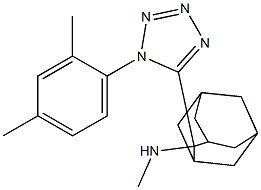 2-[1-(2,4-dimethylphenyl)tetrazol-5-yl]-N-methyladamantan-2-amine 结构式