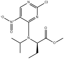 (R)-METHYL 2-((2-CHLORO-5-NITROPYRIMIDIN-4-YL)(ISOPROPYL)AMINO)BUTANOATE 结构式