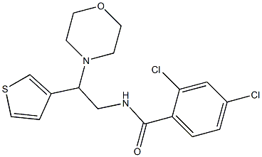 2,4-dichloro-N-(2-morpholin-4-yl-2-thiophen-3-ylethyl)benzamide 结构式