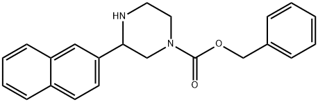 benzyl 3-(naphthalen-2-yl)piperazine-1-carboxylate 结构式