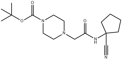 tert-butyl 4-{[(1-cyanocyclopentyl)carbamoyl]methyl}piperazine-1-carboxylate 结构式