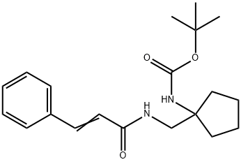 tert-butyl N-(1-{[(2E)-3-phenylprop-2-enamido]methyl}cyclopentyl)carbamate 结构式