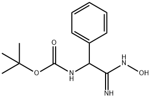 tert-butyl N-{[(Z)-N-hydroxycarbamimidoyl](phenyl)methyl}carbamate 结构式