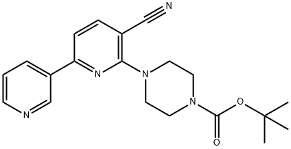 tert-butyl 4-{5-cyano-[2,3-bipyridine]-6-yl}piperazine-1-carboxylate 结构式