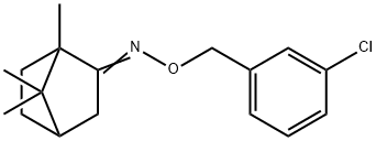 (2Z)-N-[(3-chlorophenyl)methoxy]-1,7,7-trimethylbicyclo[2.2.1]heptan-2-imine 结构式