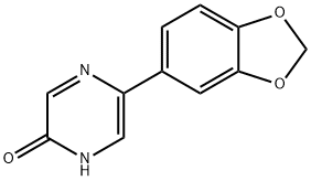 5-(2H-1,3-benzodioxol-5-yl)-1,2-dihydropyrazin-2-one 结构式