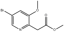 Methyl 2-(5-bromo-3-methoxypyridin-2-yl)acetate 结构式