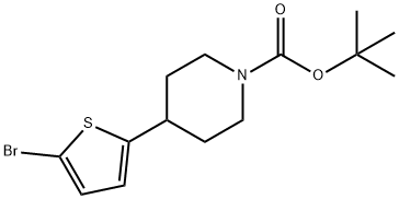 4-(5-溴噻吩-2-基)哌啶-1-羧酸叔丁酯 结构式