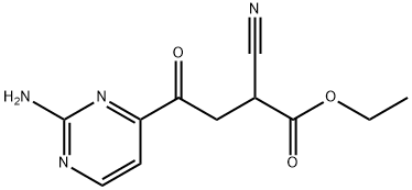ethyl 4-(2-aminopyrimidin-4-yl)-2-cyano-4-oxobutanoate 结构式