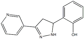 2-(3-pyridin-3-yl-4,5-dihydro-1H-pyrazol-5-yl)phenol 结构式