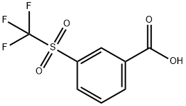 3-三氟甲磺酰基苯甲酸 结构式