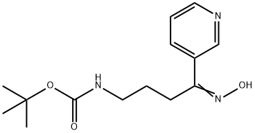 tert-butyl N-[(4E)-4-(hydroxyimino)-4-(pyridin-3-yl)butyl]carbamate 结构式