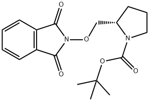 tert-butyl (2S)-2-{[(1,3-dioxo-2,3-dihydro-1H-isoindol-2-yl)oxy]methyl}pyrrolidine-1-carboxylate 结构式