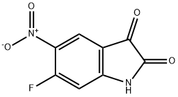 6-Fluoro-5-nitro-1H-indole-2,3-dione 结构式