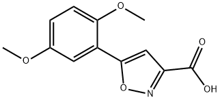 5-(2,5-dimethoxyphenyl)-1,2-oxazole-3-carboxylic acid 结构式